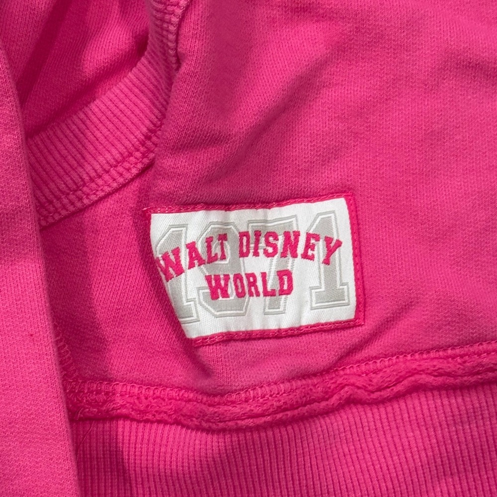 Y2K Girlcore Walt Disney World Pink Hoodie Graphic Sweatshirt Womens Medium - Picture 4 of 5